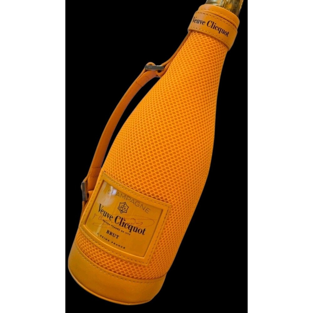 Veuve Clicquot Insulated Zippered Tote Orange Champagne Bottle Jacket Coozy